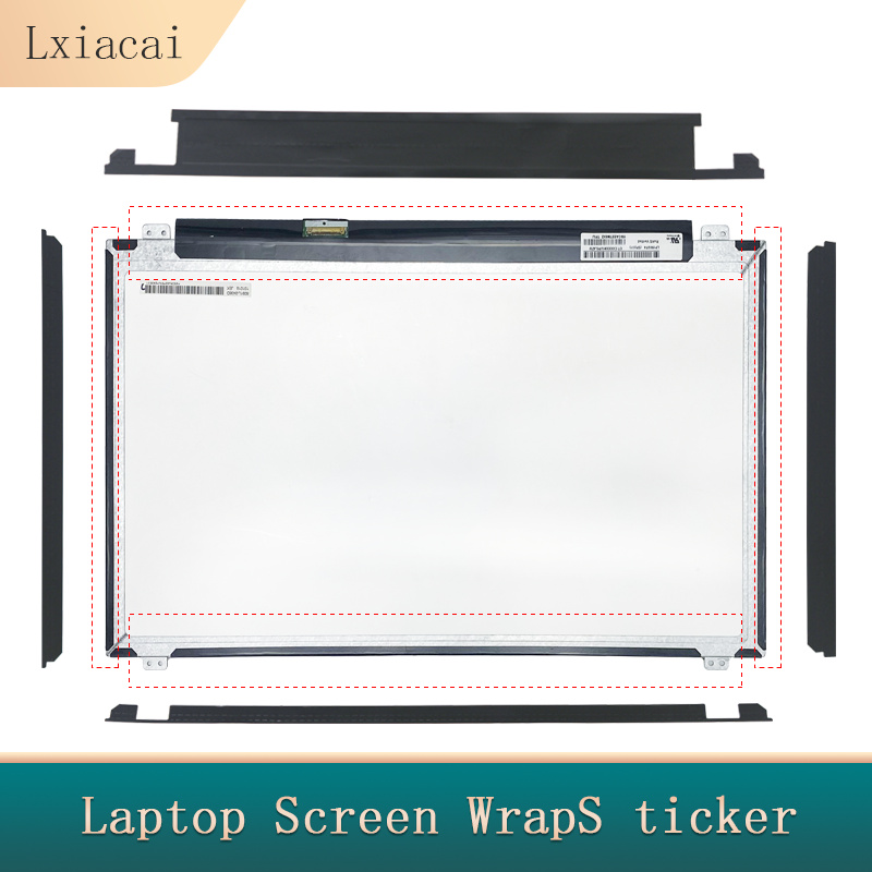 Lcd Screen Adhesive - แถบกาวติดหน้าจอสติ๊กเกอร์เทปฟิล์มอะลูมิเนียมสีดำชิ้นส่วนซ่อมแซมแล็ปท็อปกรอบ LCD 5ชุด