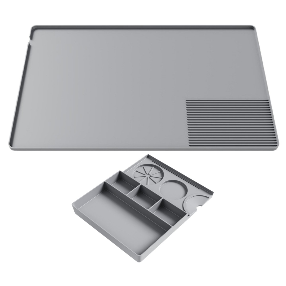 Heat Mat Silicone - แผ่นรองจานซิลิโคนขนาดใหญ่ ทนความร้อน กันลื่น สำหรับจัดระเบียบเคาน์เตอร์เครื่องชงกาแฟ