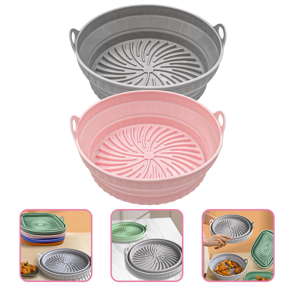 Heat Mat Silicone - แผ่นซิลิโคนสำหรับหม้อทอดไร้น้ำมัน 2 ชิ้น แผ่นรองกันติด ทนความร้อน ใช้ซ้ำได้