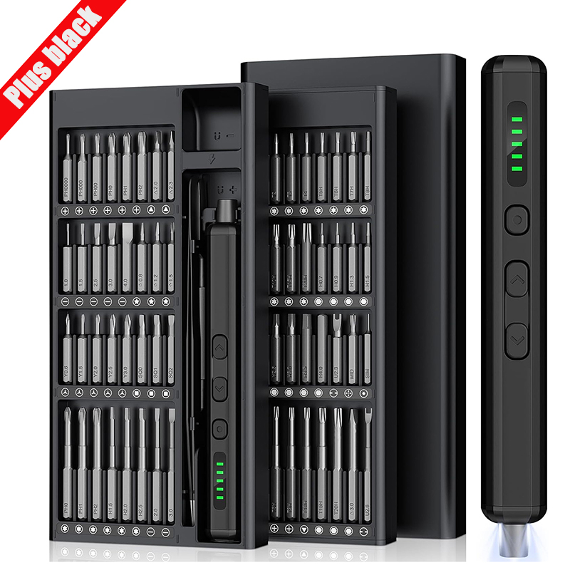 Electronics Repair Plus - ชุดไขควงไฟฟ้าแม่เหล็ก 68 in 1 รุ่น Black