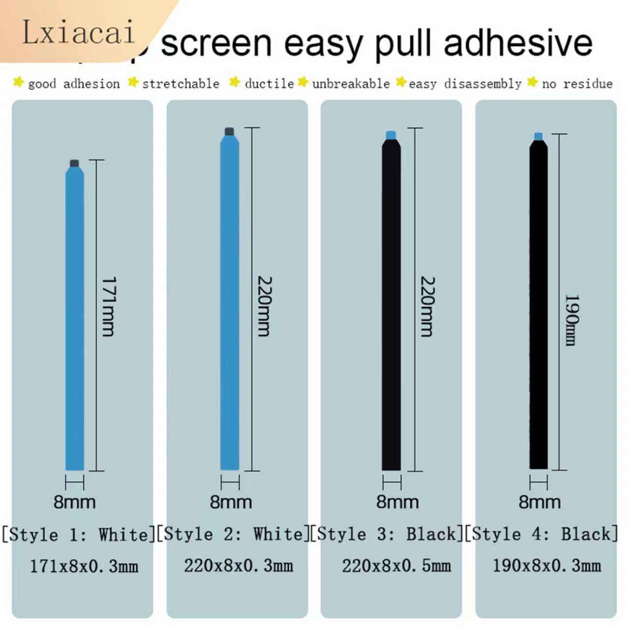 Lcd Screen Adhesive - ดึงกาวแล็ปท็อปหน้าจอ LCD เทปจอแสดงผล Refurbishing กาวสองหน้าซ่อมโทรศัพท์มือถือหนา 0.5