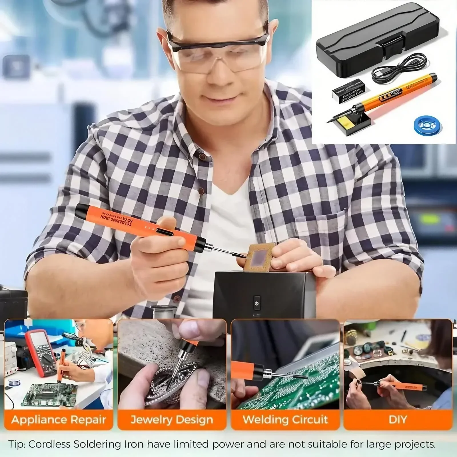 USB ชาร์จไฟได้ หัวแร้งบัดกรีขน - Electronics Repair Center บทวิจารณ์และราคา